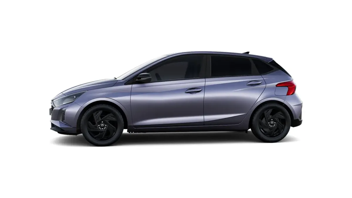 Hyundai i20 1.0T Black Line 90cv MY26 en renting en Madrid — Lateral