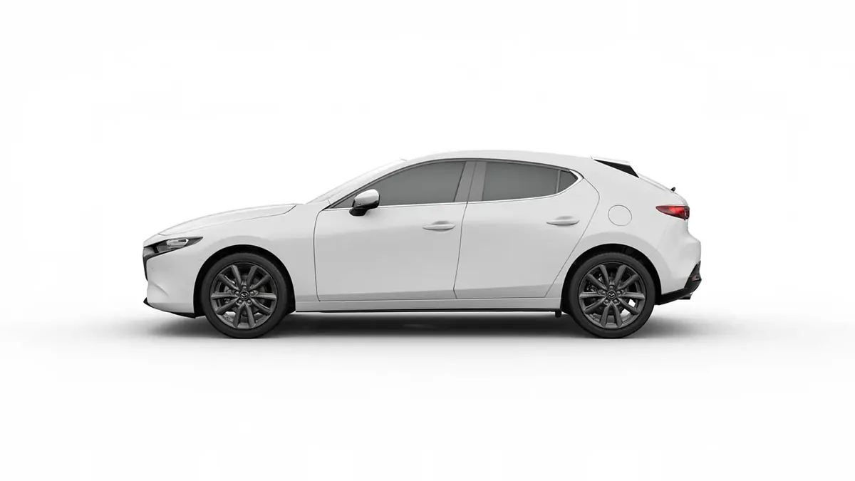 Mazda 3 2.5L e-Skyactiv G MHEV 140CV 6MT Prime-Line en renting en Madrid — Lateral