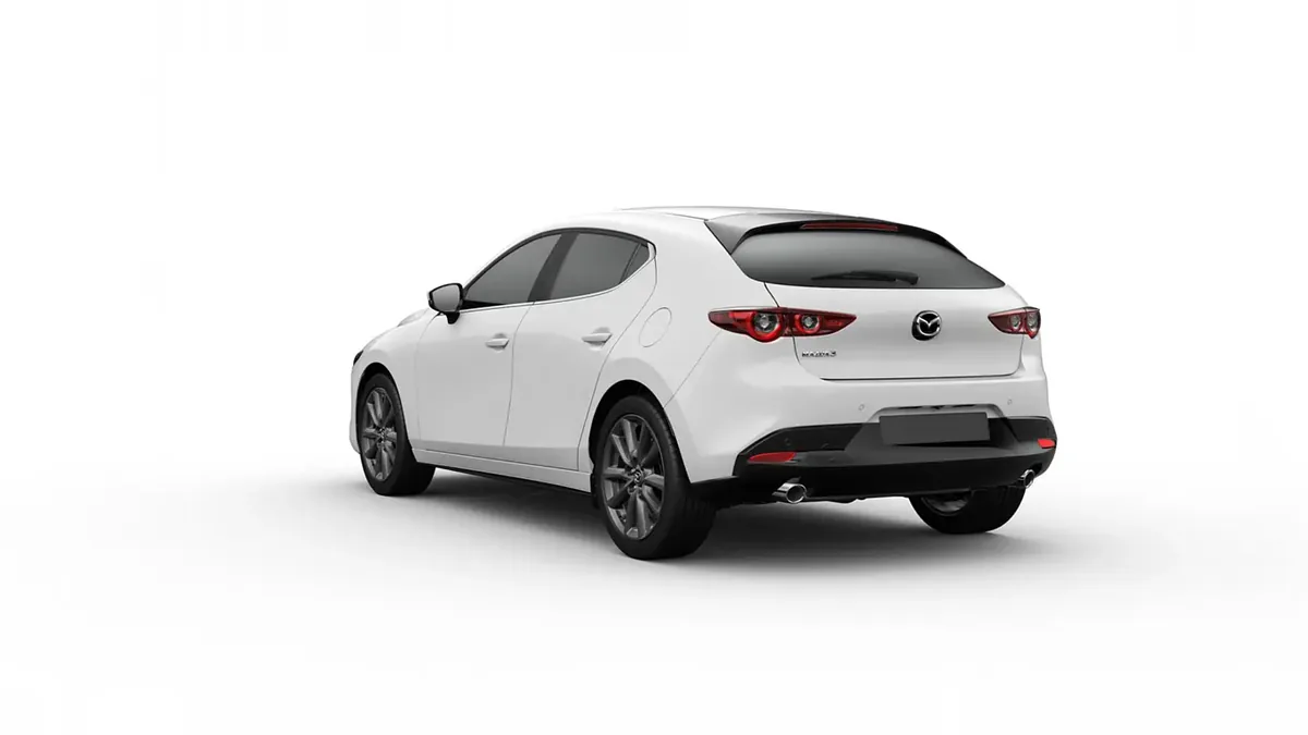 Mazda 3 2.5L e-Skyactiv G MHEV 140CV 6MT Prime-Line en renting en Madrid — Trasera