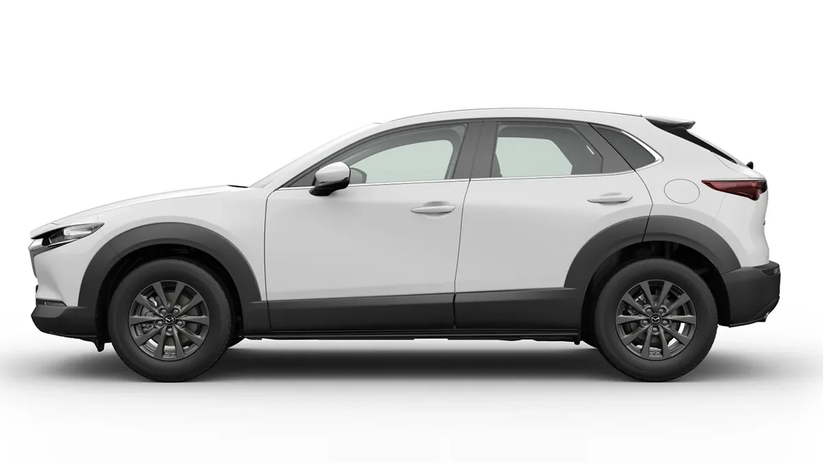 Mazda CX 30 2.5L e-SkyAct G MHEV 103kW Prime-Line en renting en Madrid — Lateral